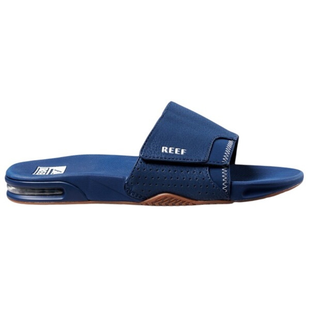Reef Men's Fanning Slide Sandals featuring textured synthetic straps Size 9